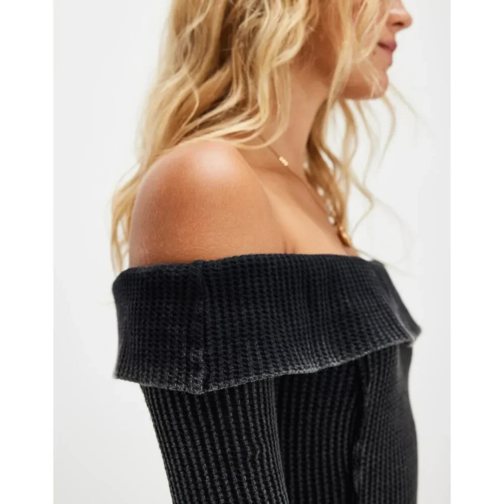 NEW Free People Monty COTTON Thermal Midi Dress  $148 RETAIL   268 3T4